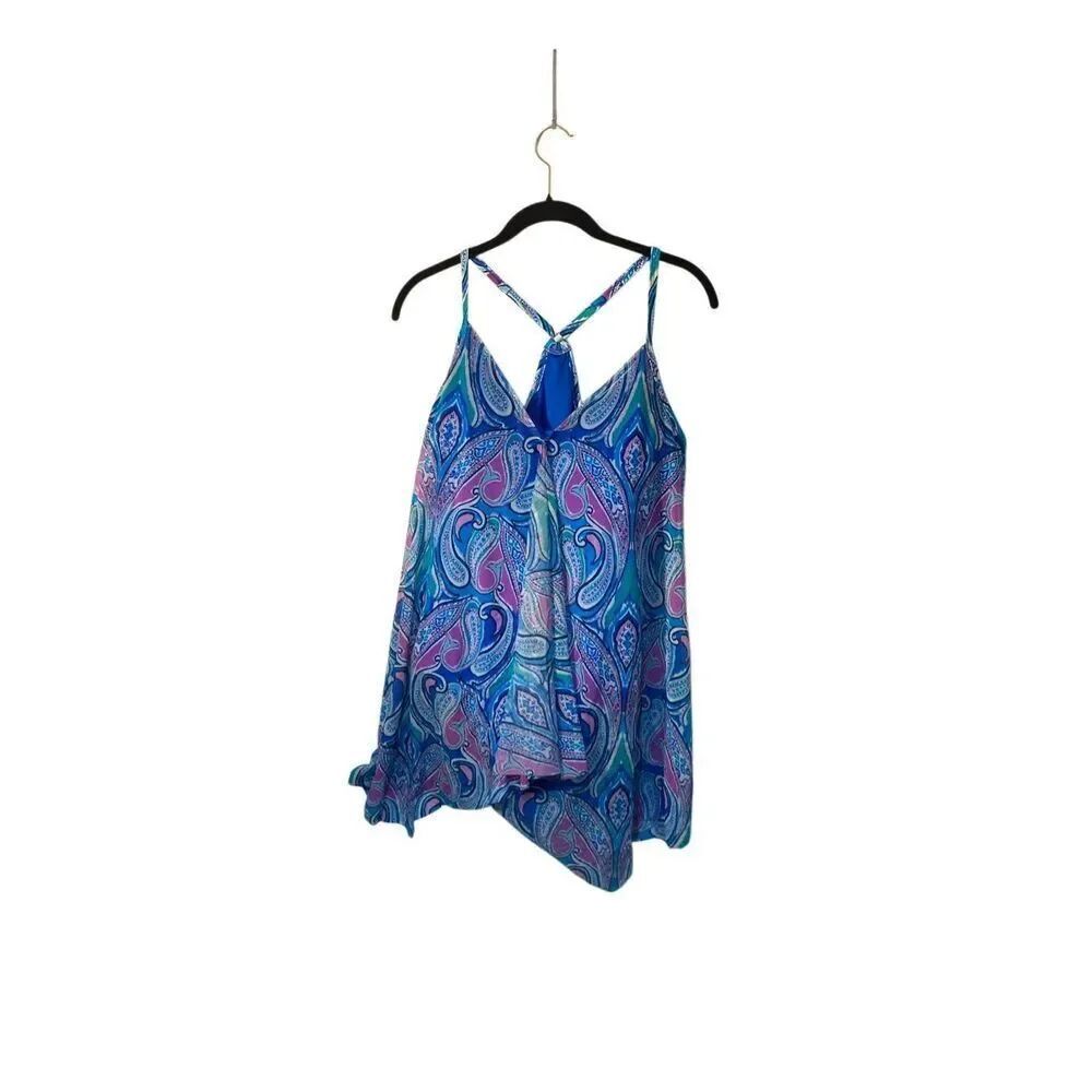 Beach House women’s one piece carry mesh layer swim dress 16